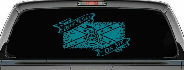 Don't Tread On Me Gadsden Rebel Flag Country Car or Truck Window Decal Sticker