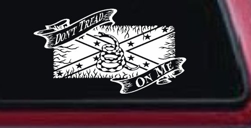 Don't Tread On Me Gadsden Rebel Flag Country Car or Truck Window Decal Sticker