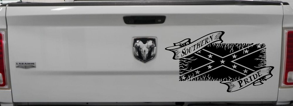 Southern Pride Rebel Flag Country Car or Truck Window Decal Sticker