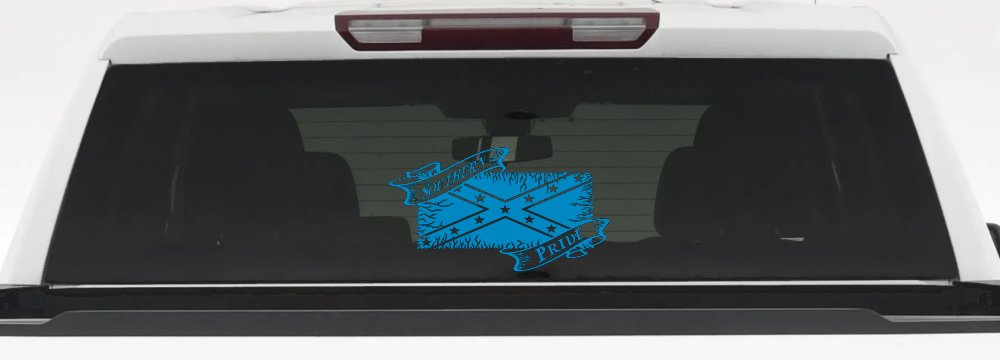 Southern Pride Rebel Flag Country Car or Truck Window Decal Sticker