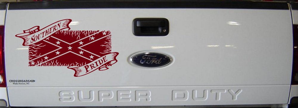Southern Pride Rebel Flag Country Car or Truck Window Decal Sticker