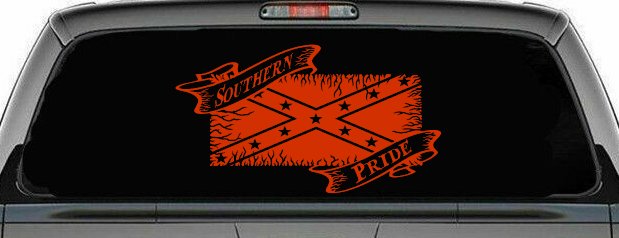 Southern Pride Rebel Flag Country Car or Truck Window Decal Sticker