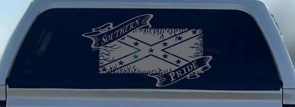 Southern Pride Rebel Flag Country Car or Truck Window Decal Sticker