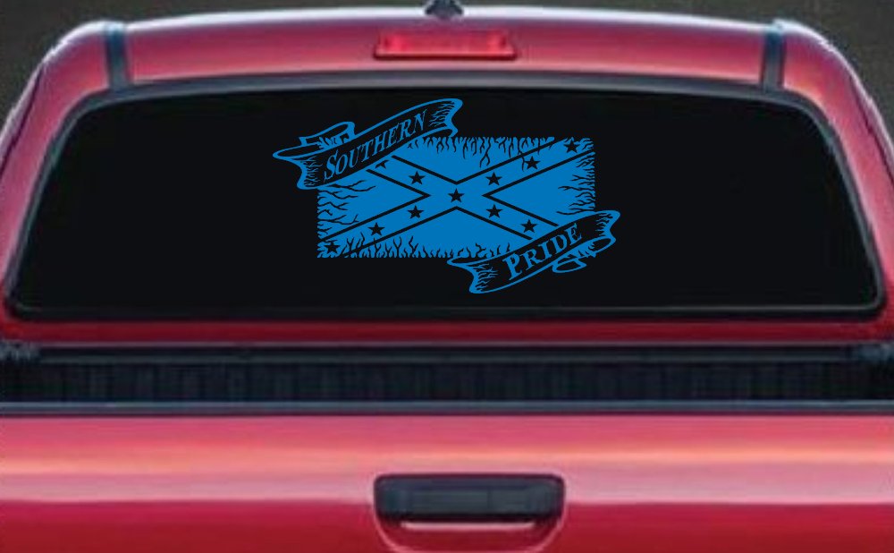 Southern Pride Rebel Flag Country Car or Truck Window Decal Sticker