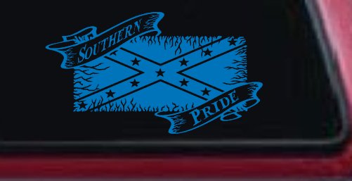 Southern Pride Rebel Flag Country Car or Truck Window Decal Sticker