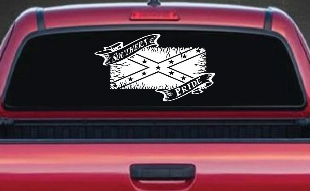 Southern Pride Rebel Flag Country Car or Truck Window Decal Sticker