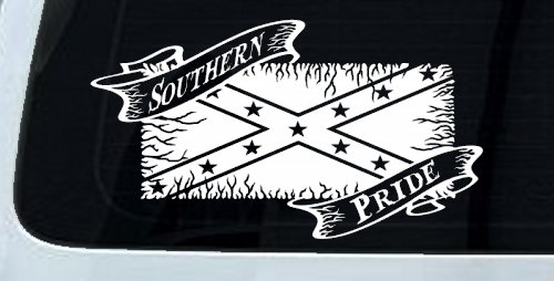 Southern Pride Rebel Flag Country Car or Truck Window Decal Sticker