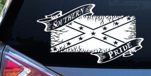 Southern Pride Rebel Flag Country Car or Truck Window Decal Sticker