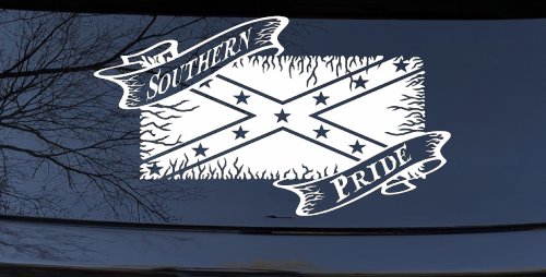 Southern Pride Rebel Flag Country Car or Truck Window Decal Sticker