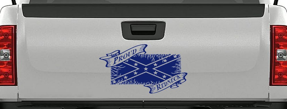 Proud Redneck with Rebel Flag Country Car or Truck Window Decal Sticker