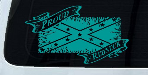 Proud Redneck with Rebel Flag Country Car or Truck Window Decal Sticker