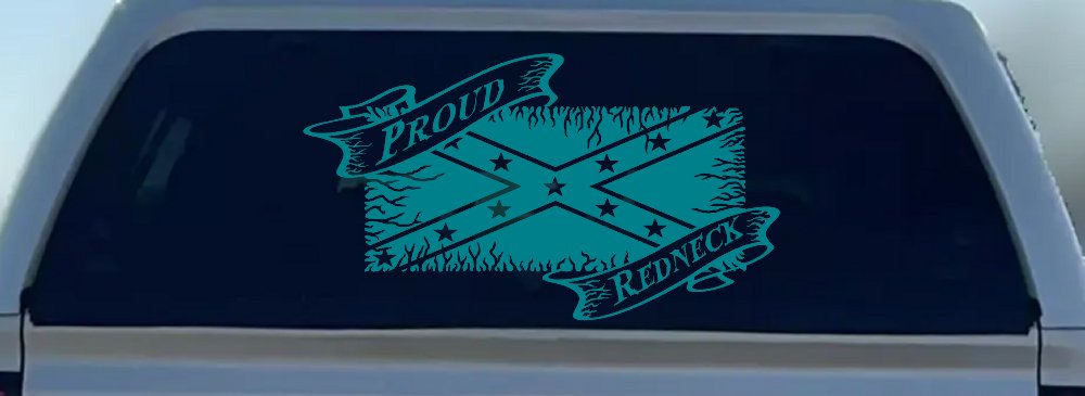 Proud Redneck with Rebel Flag Country Car or Truck Window Decal Sticker