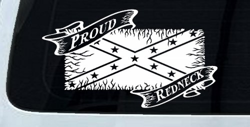 Proud Redneck with Rebel Flag Country Car or Truck Window Decal Sticker