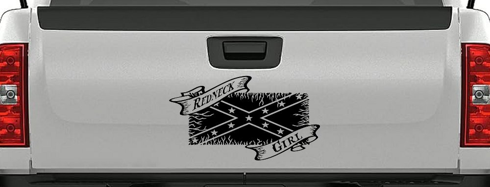 Redneck Girl Rebel Flag Country Car or Truck Window Decal Sticker