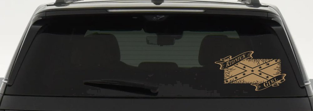 Redneck Girl Rebel Flag Country Car or Truck Window Decal Sticker