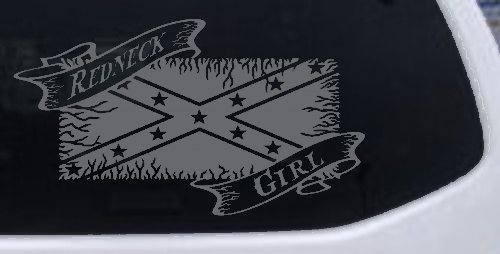 Redneck Girl Rebel Flag Country Car or Truck Window Decal Sticker