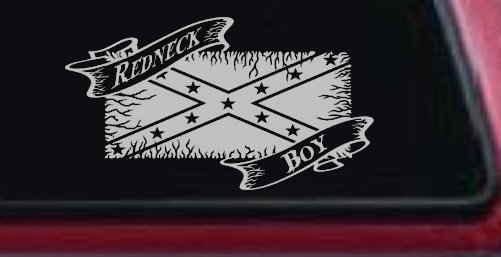Redneck Boy Rebel Flag Country Car or Truck Window Decal Sticker