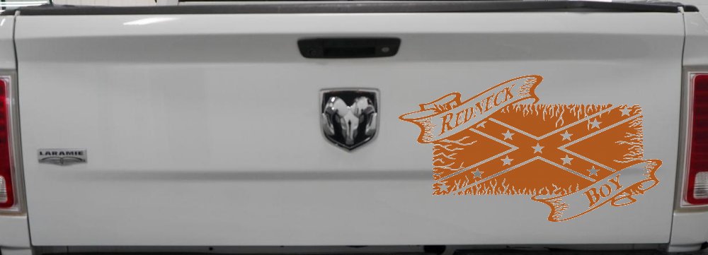 Redneck Boy Rebel Flag Country Car or Truck Window Decal Sticker