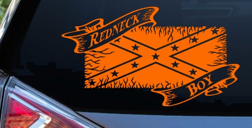 Redneck Boy Rebel Flag Country Car or Truck Window Decal Sticker