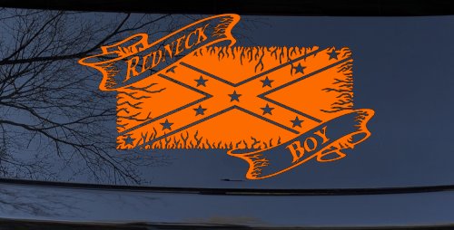 Redneck Boy Rebel Flag Country Car or Truck Window Decal Sticker