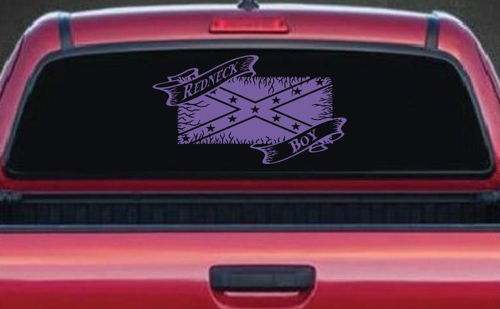 Redneck Boy Rebel Flag Country Car or Truck Window Decal Sticker