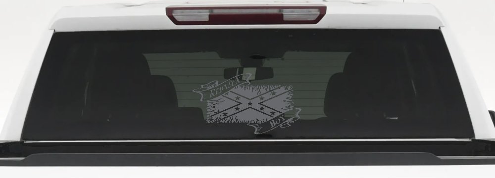 Redneck Boy Rebel Flag Country Car or Truck Window Decal Sticker