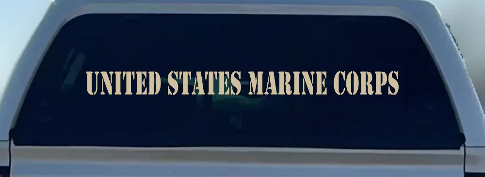 United States Marine Corps Military Car or Truck Window Decal Sticker (Desert Sand)