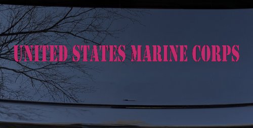 United States Marine Corps Military Car or Truck Window Decal Sticker (Hot Pink)