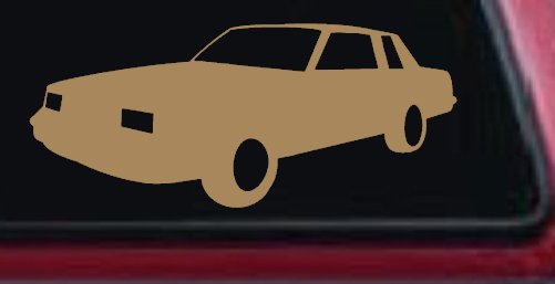 Oldsmobile Cutlass Car or Truck Window Decal Sticker (Light Brown)