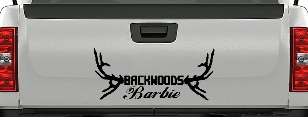 Backwoods Barbie With Antlers Country Car or Truck Window Decal Sticker