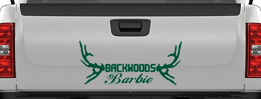 Backwoods Barbie With Antlers Country Car or Truck Window Decal Sticker