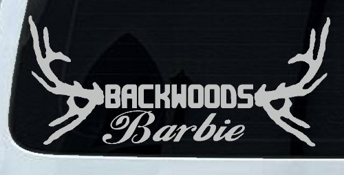 Backwoods Barbie With Antlers Country Car or Truck Window Decal Sticker