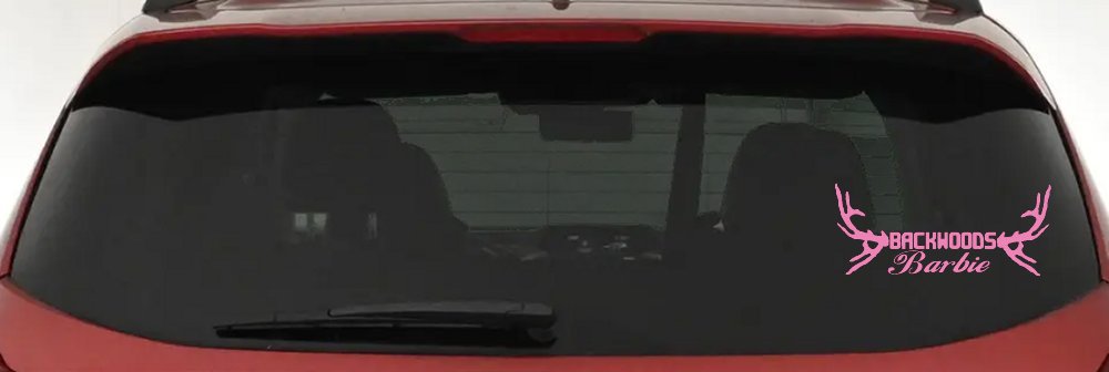 Backwoods Barbie With Antlers Country Car or Truck Window Decal Sticker