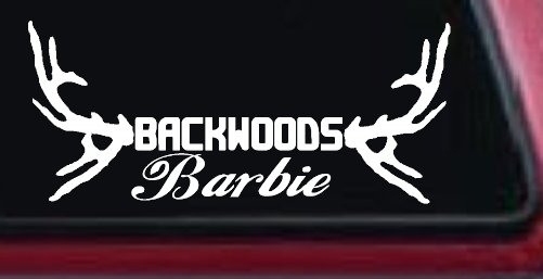 Backwoods Barbie With Antlers Country Car or Truck Window Decal Sticker