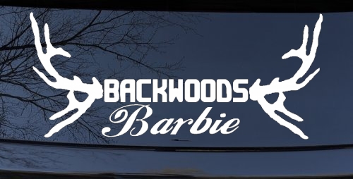 Backwoods Barbie With Antlers Country Car or Truck Window Decal Sticker