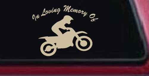 In Loving Memory Of Dirt Biker Moto Sports Car or Truck Window Decal Sticker