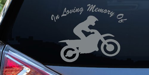 In Loving Memory Of Dirt Biker Moto Sports Car or Truck Window Decal Sticker