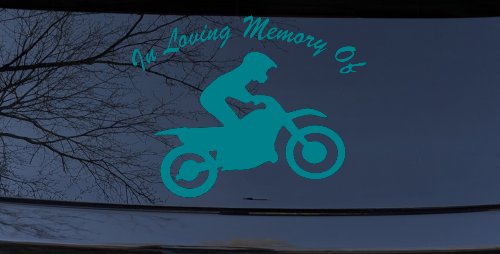 In Loving Memory Of Dirt Biker Moto Sports Car or Truck Window Decal Sticker