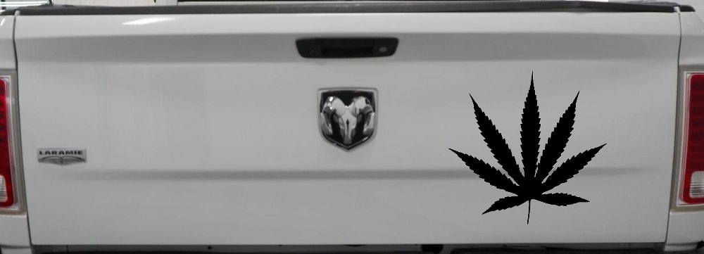 Marijuana Cannabis Leaf Car or Truck Window Decal Sticker