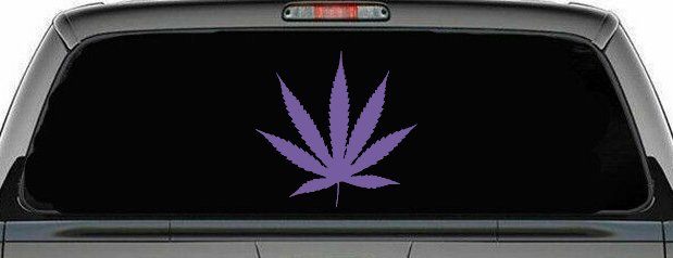 Marijuana Cannabis Leaf Car or Truck Window Decal Sticker