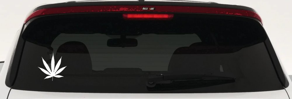 Marijuana Cannabis Leaf Car or Truck Window Decal Sticker