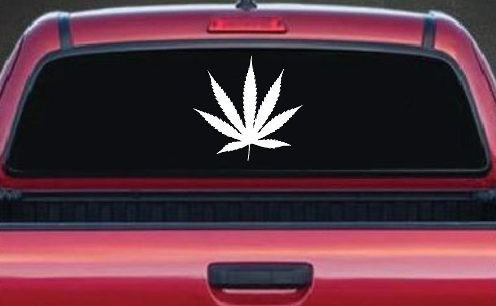 Marijuana Cannabis Leaf Car or Truck Window Decal Sticker