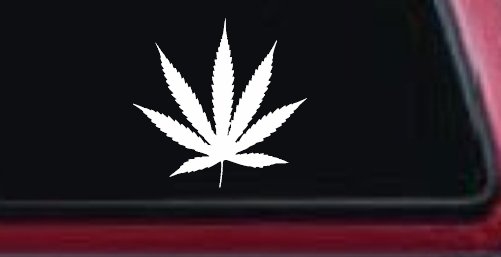 Marijuana Cannabis Leaf Car or Truck Window Decal Sticker