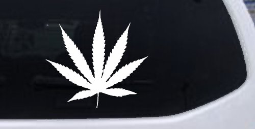 Marijuana Cannabis Leaf Car or Truck Window Decal Sticker