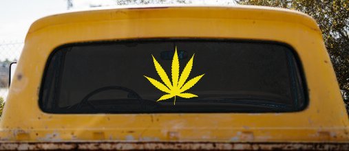 Marijuana Cannabis Leaf Car or Truck Window Decal Sticker