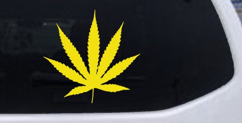 Marijuana Cannabis Leaf Car or Truck Window Decal Sticker