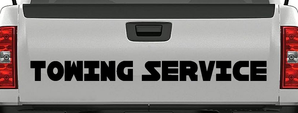 Towing Service Car or Truck Window Decal Sticker (Black)