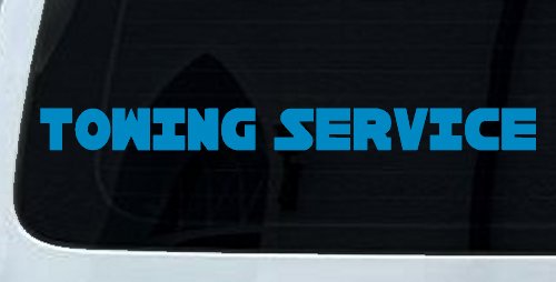 Towing Service Car or Truck Window Decal Sticker (Blue)