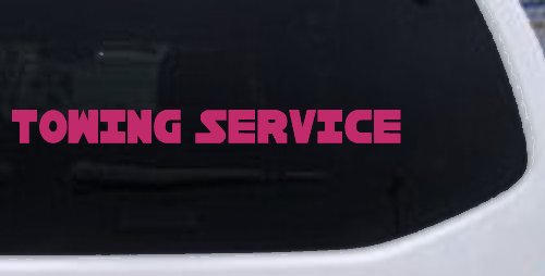 Towing Service Car or Truck Window Decal Sticker (Hot Pink)