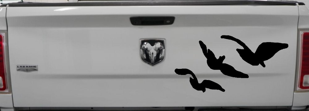 Three Birds Flying Car or Truck Window Vinyl Decal Sticker (Black)